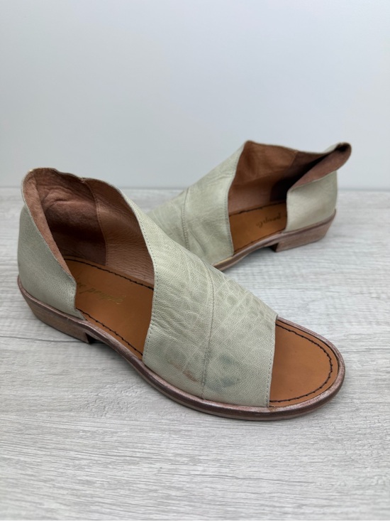 Free People Mont Blanc Leather Sandals Grey Taupe Size 37.5